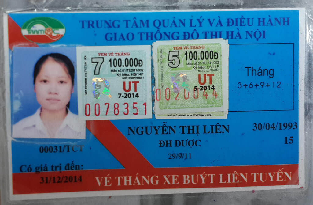 Vé tháng xe bus liên tuyến đi được những xe nào tại Hà Nội?